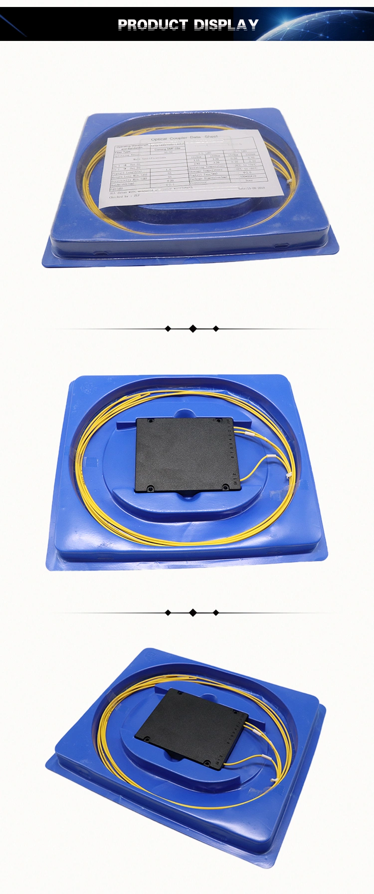 High Quality Fiber Optical 1X2 Fbt Coupler Splitter ABS Box Type with All Ratio