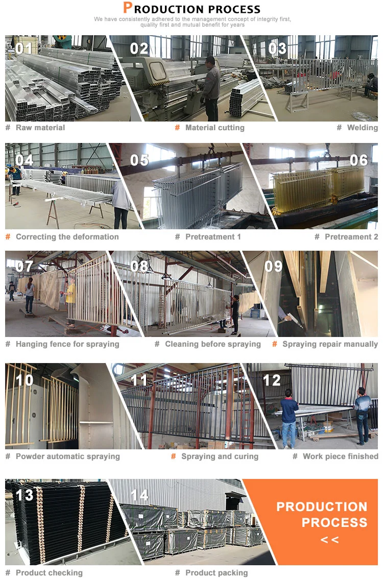 One-Stop Shopping Powder Coated Composite Metal Fence& Fence Gate& Fence Post& Fence Assessories China Factory