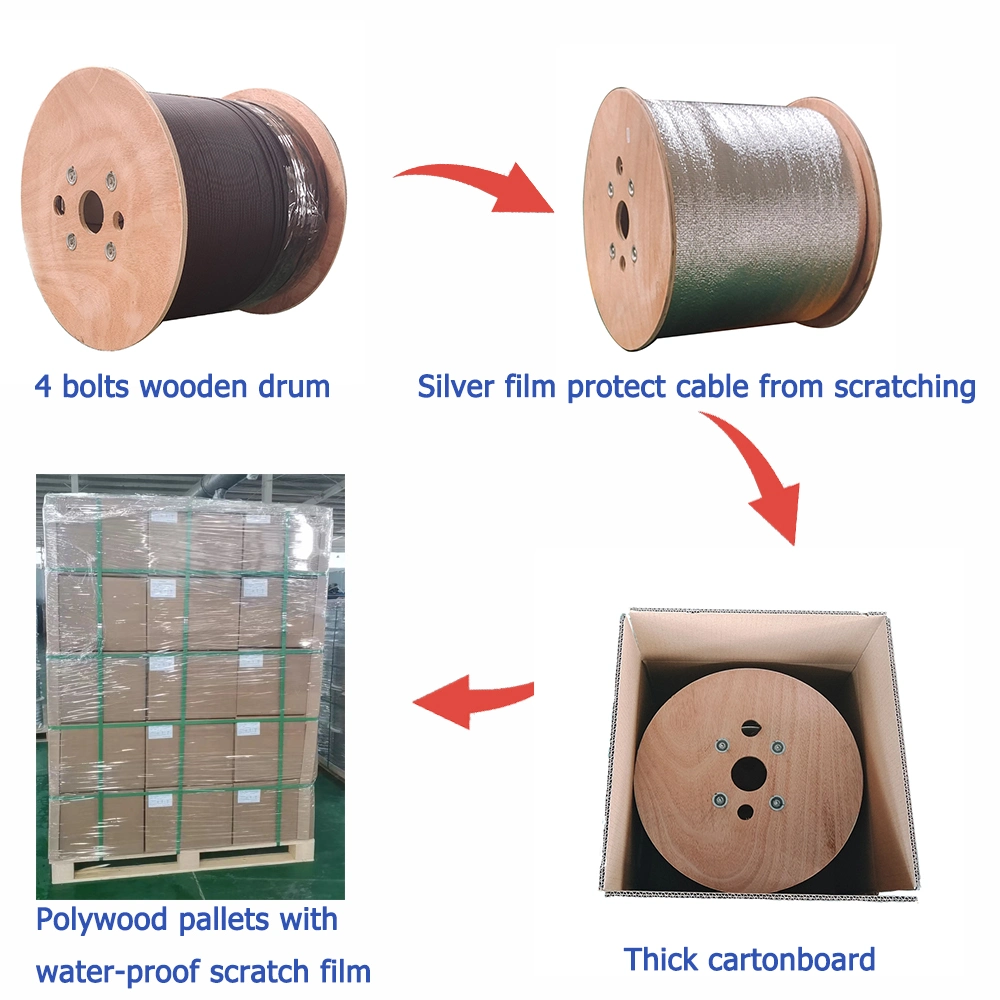 1/2/ 4 Core FTTH LSZH Fiber Optic Cable Indoor Singlemode Drop Cable